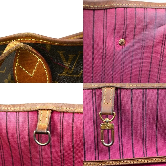 LOUIS VUITTON Neverfull MM Shoulder Tote Bag Monogram Leather authentic - Picture 11 of 16